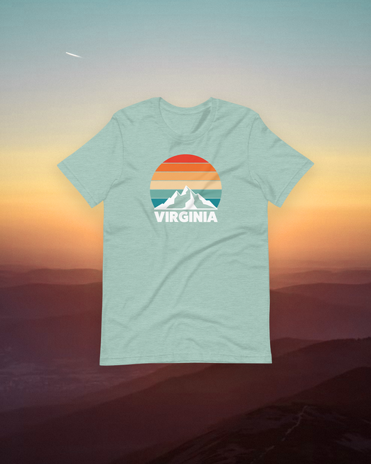 Retro Virginia Sunset Silhouette T-Shirt