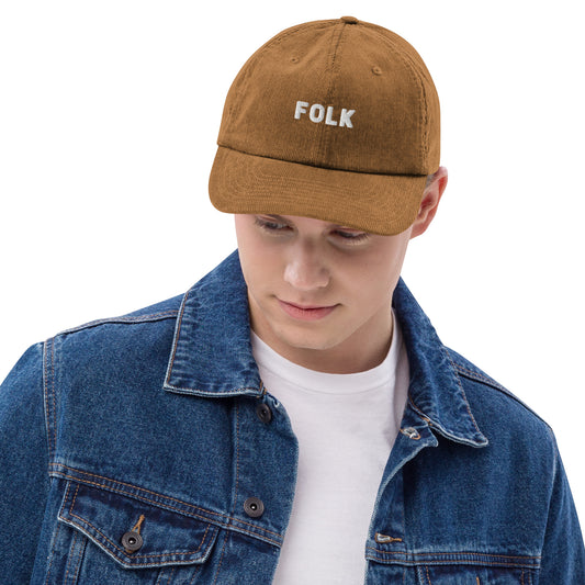 FOLK Embroidered Corduroy hat