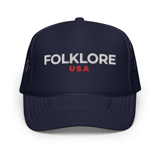Folklore Foam Trucker Hat (White Text)