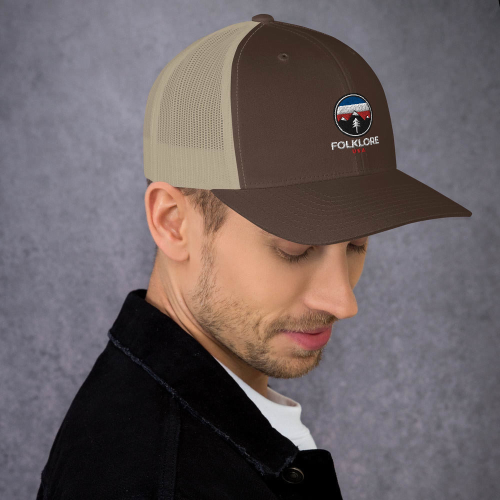 Folklore USA Camp Life Red White & Blue Trucker Cap