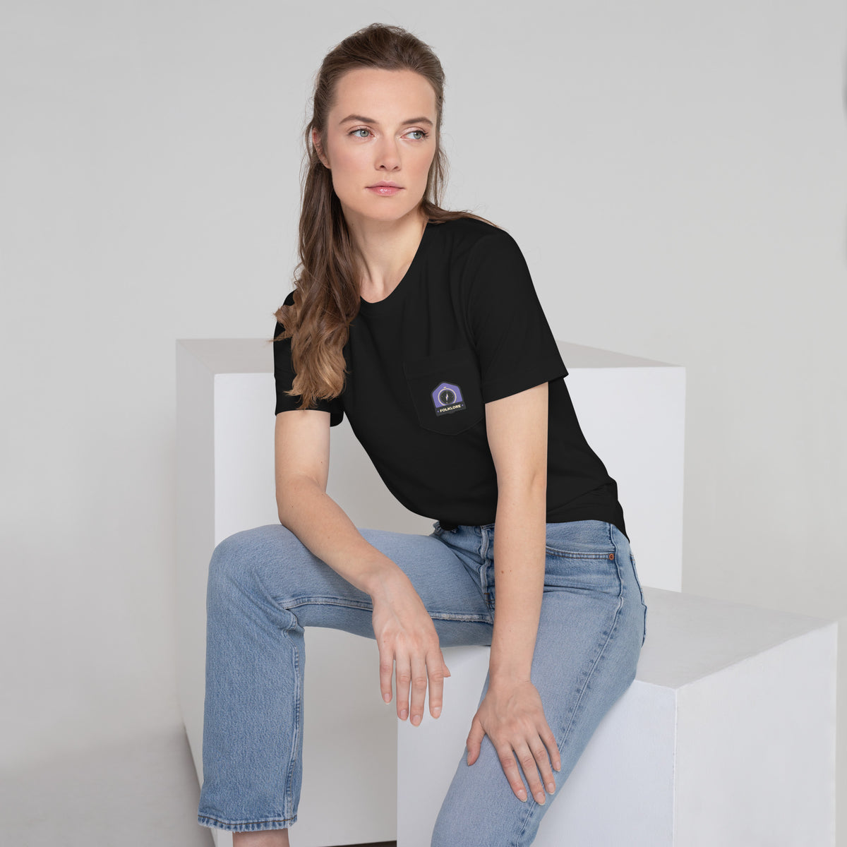 Outdoor Adventure Unisex Pocket Tee (Purple Reindeer)