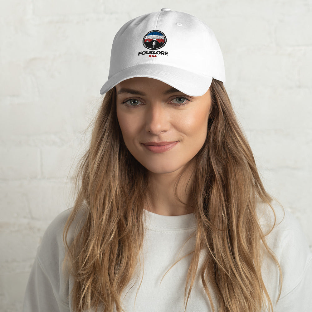 Folklore USA Red White Blue Camp Life Dad Hat (White)