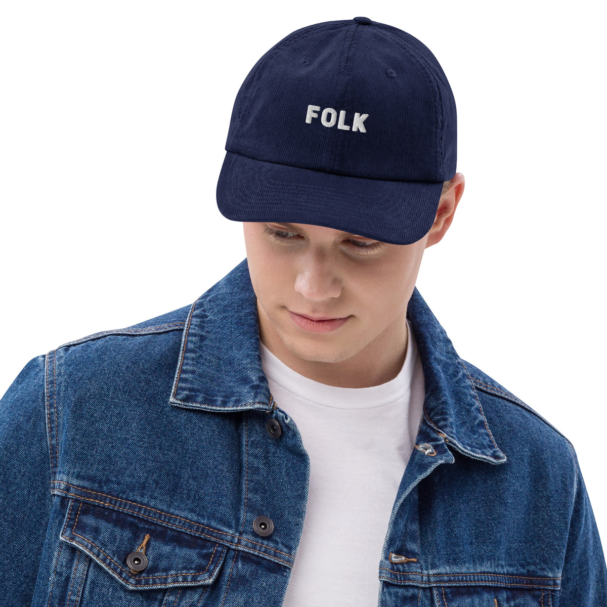 FOLK Embroidered Corduroy hat