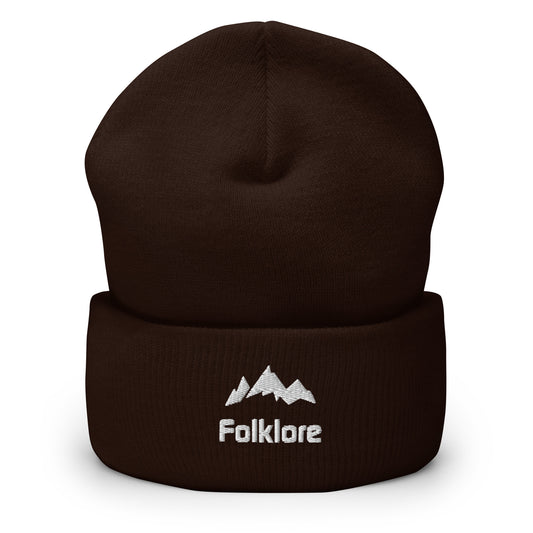 Folklore Mountains Embroidered Cuffed Beanie