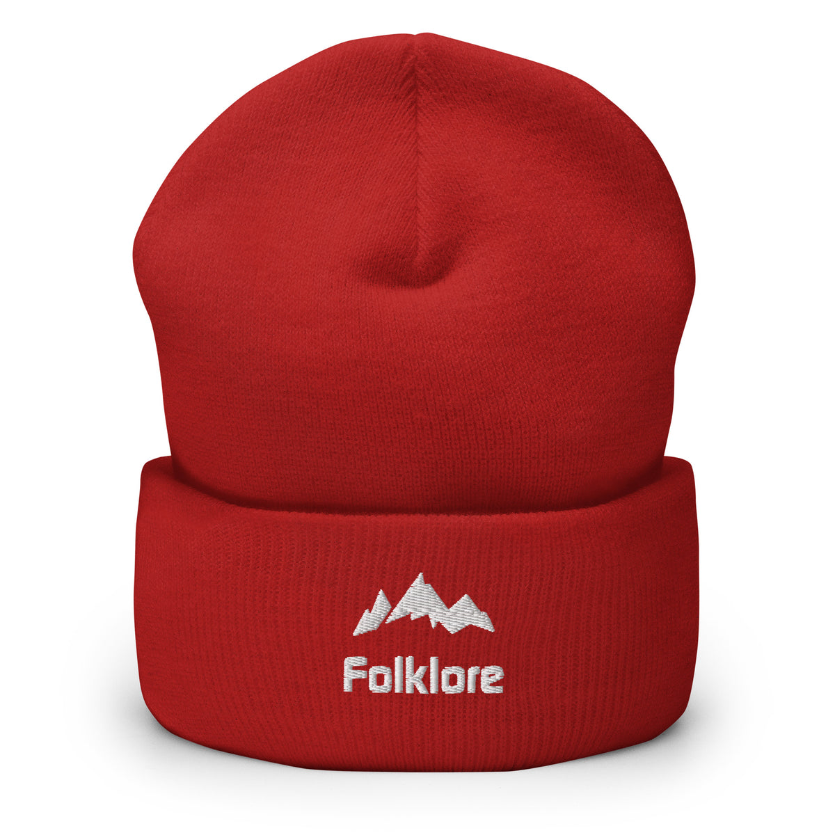 Folklore Mountains Embroidered Cuffed Beanie