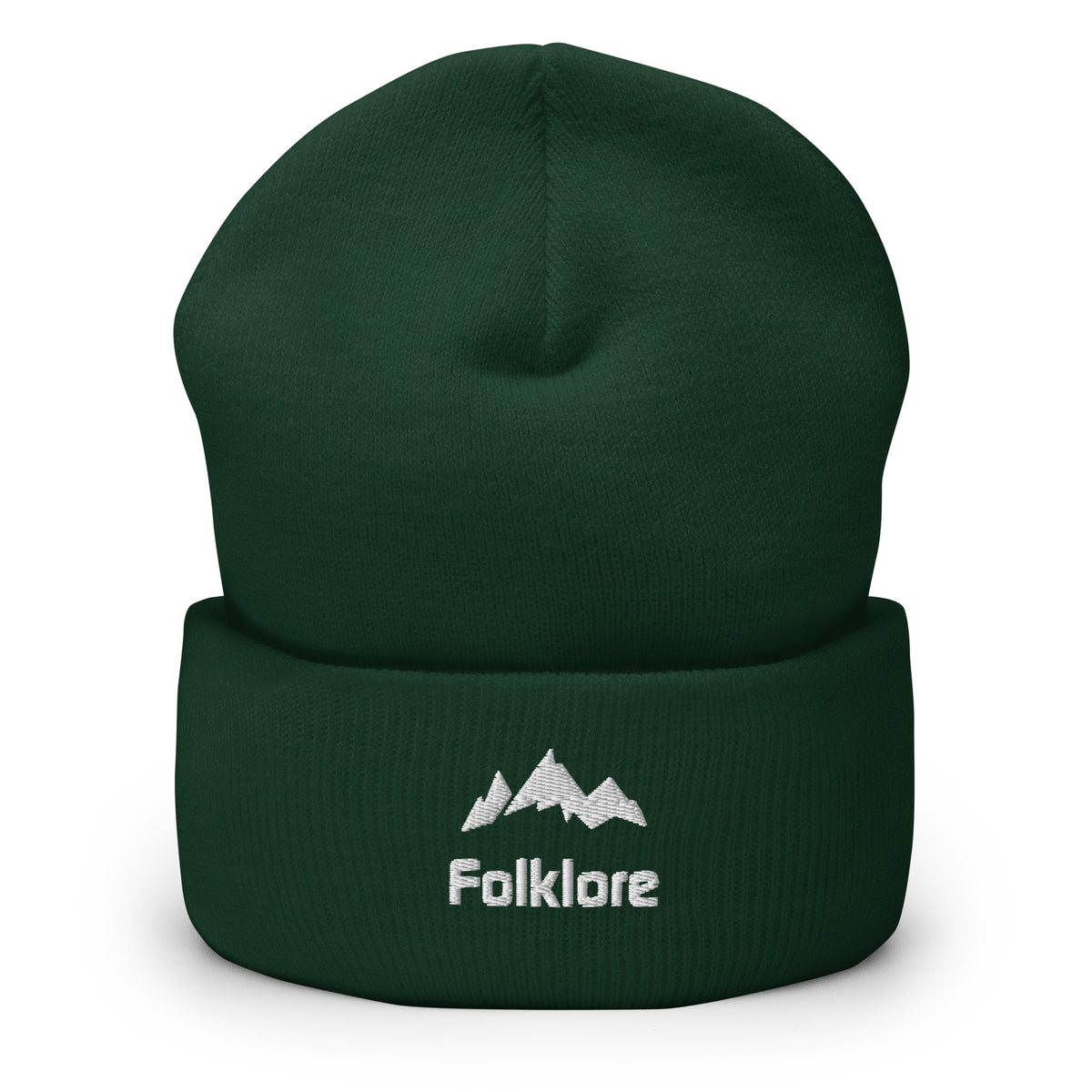 Folklore Mountains Embroidered Cuffed Beanie