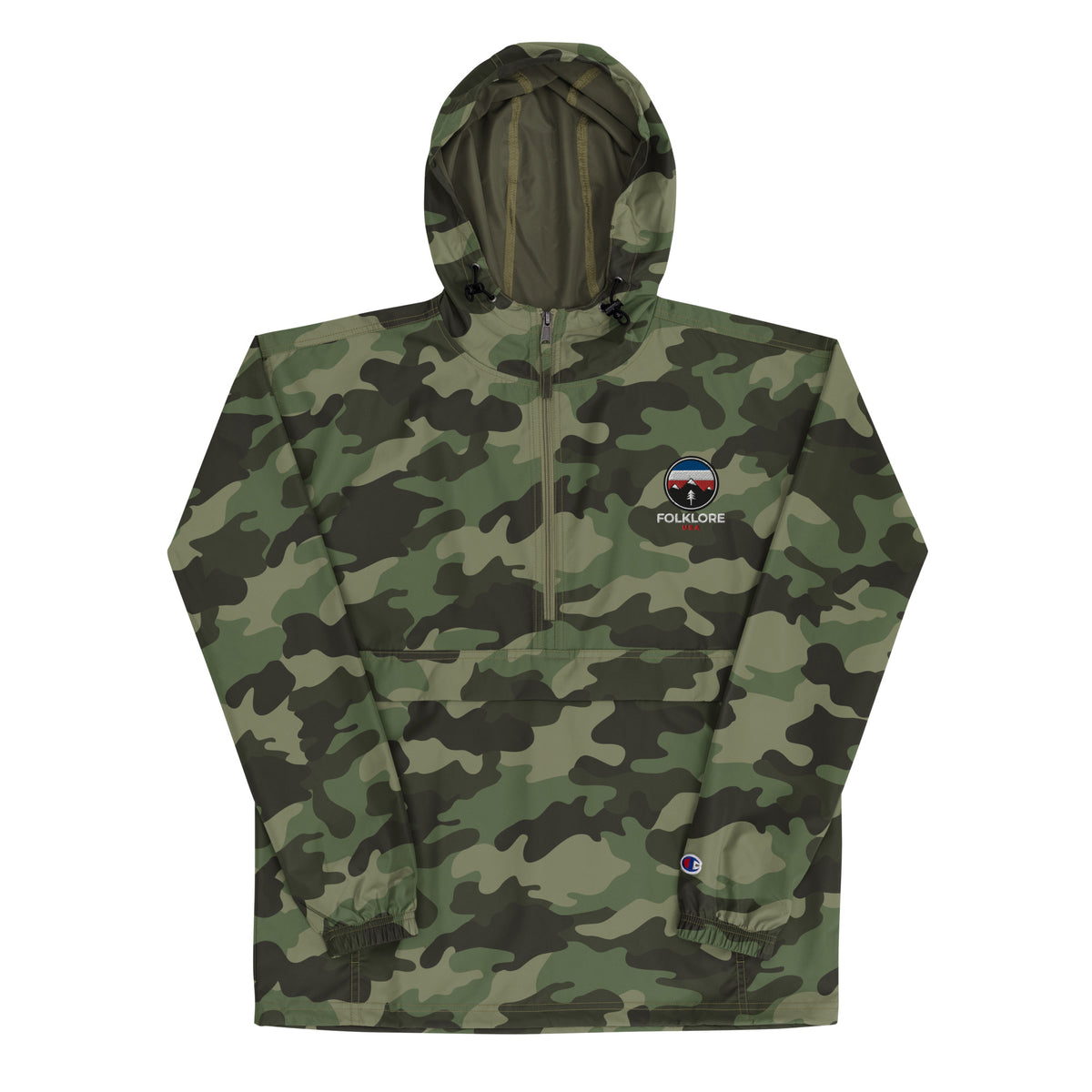 Folklore Embroidered Champion Packable Jacket