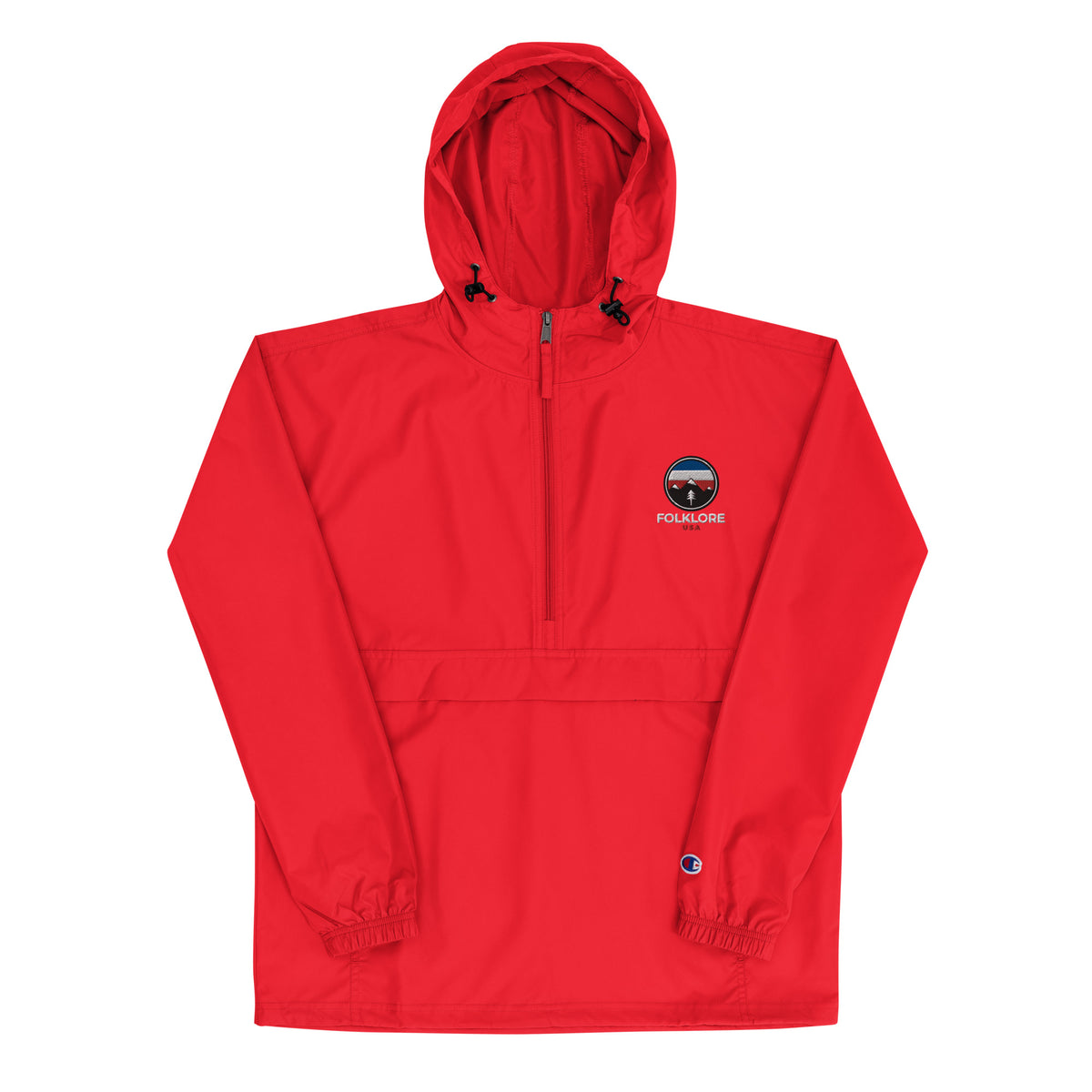 Folklore Embroidered Champion Packable Jacket
