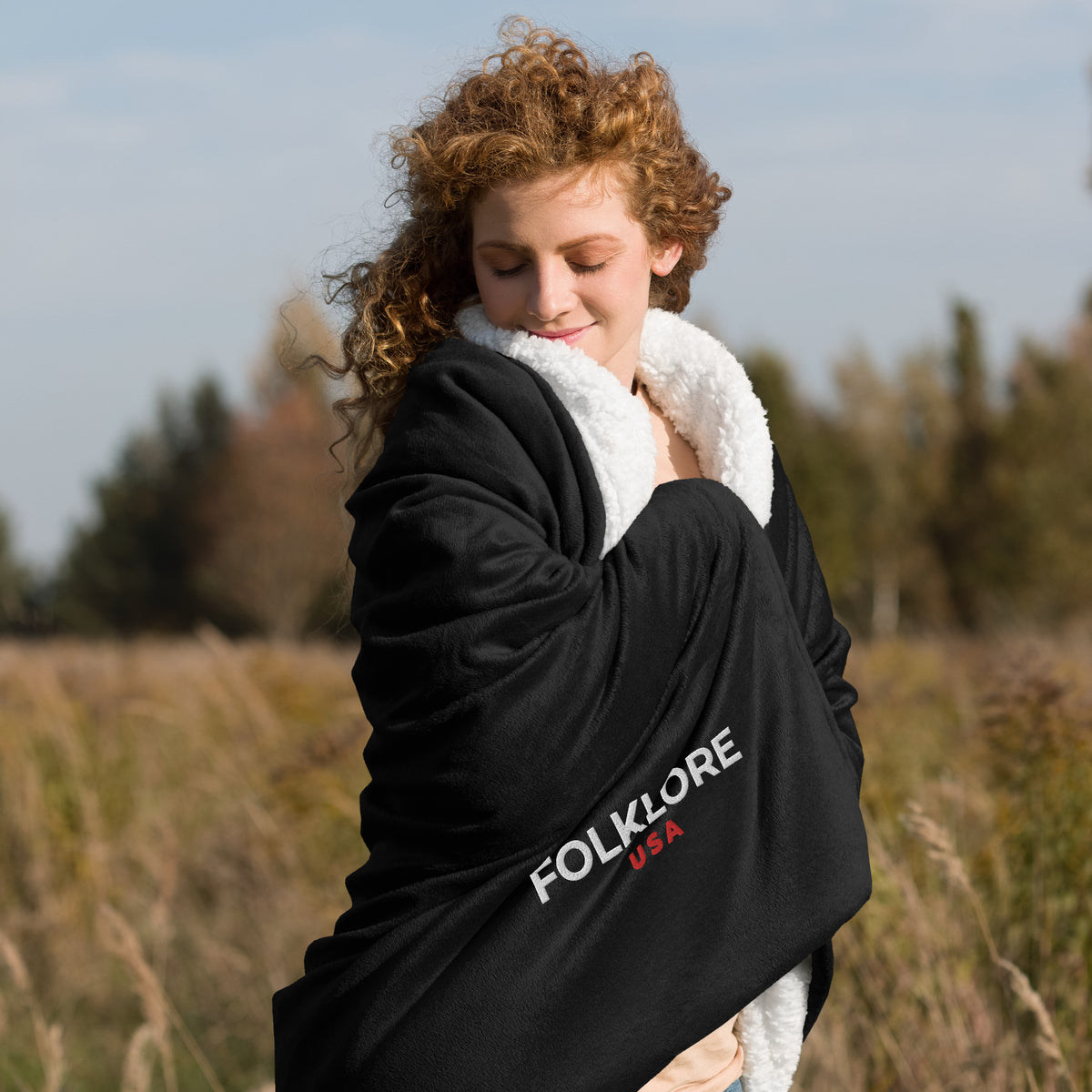 Folklore USA Premium Sherpa Blanket