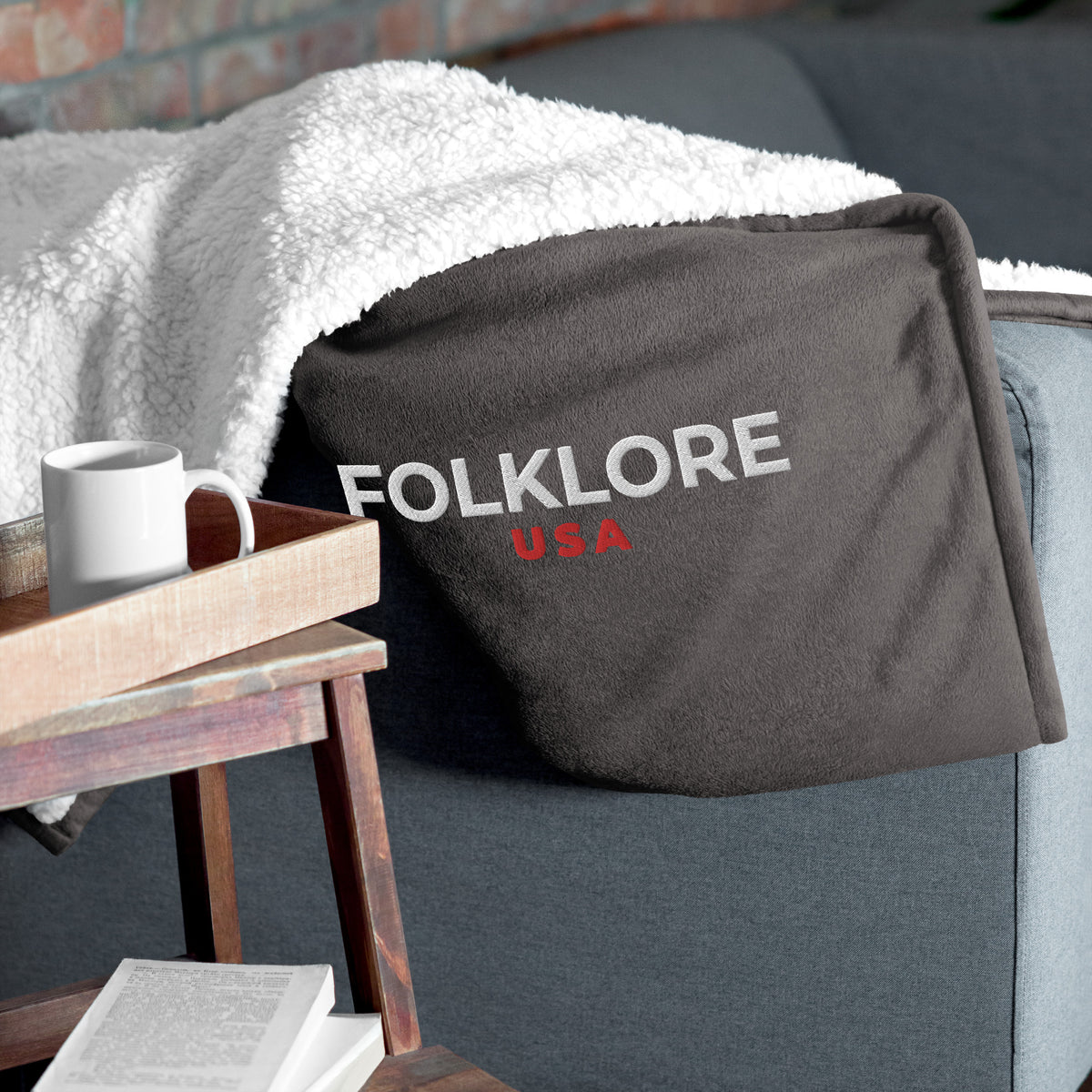 Folklore USA Premium Sherpa Blanket