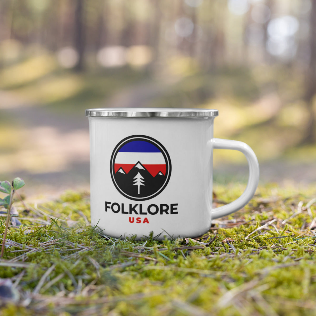 Folklore USA Enamel Mug