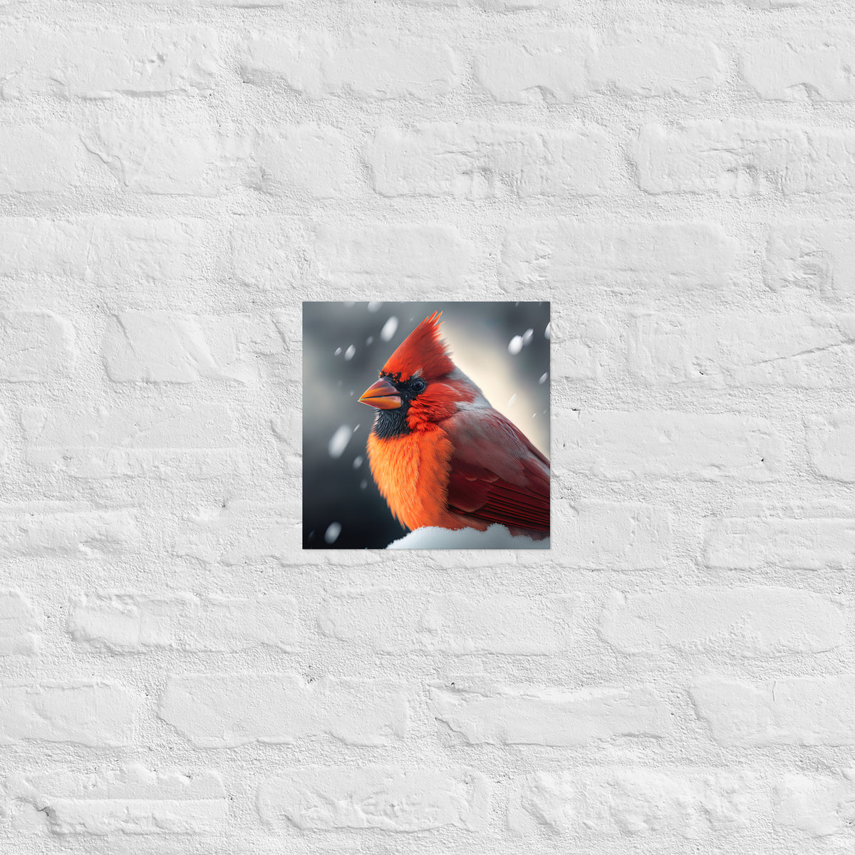 Winter Cardinal Premium Print
