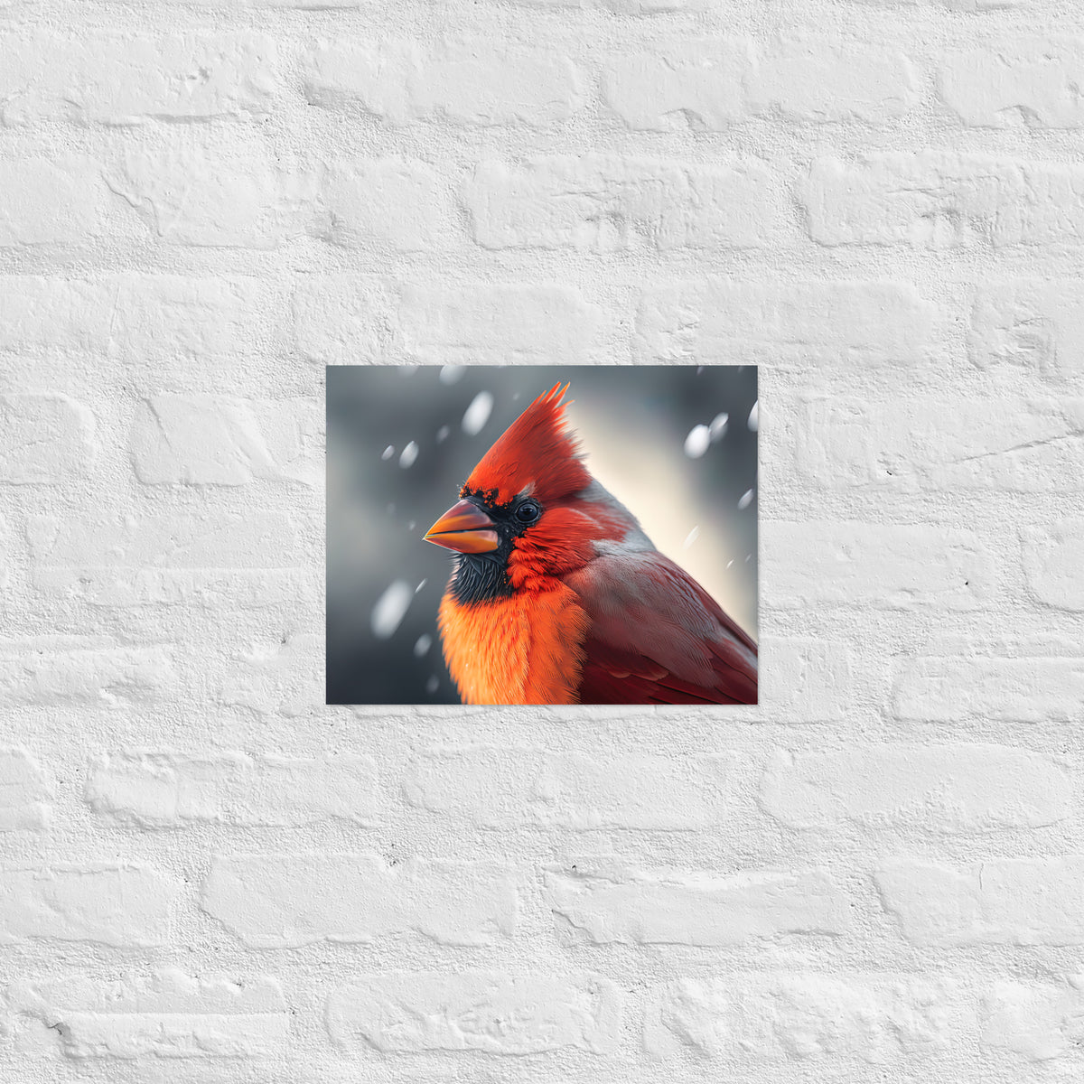 Winter Cardinal Premium Print