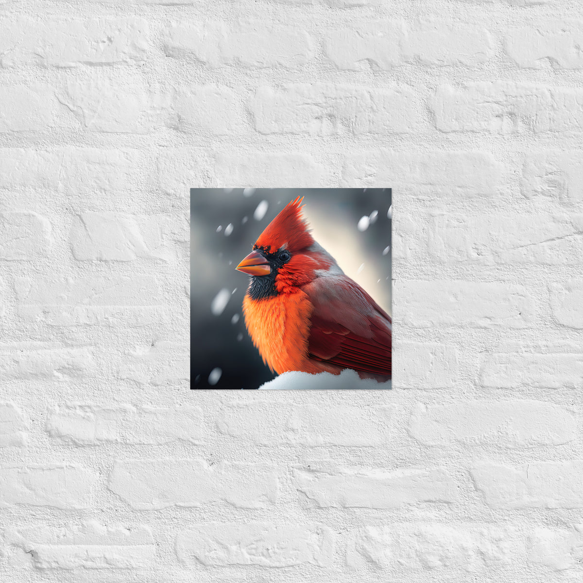 Winter Cardinal Premium Print