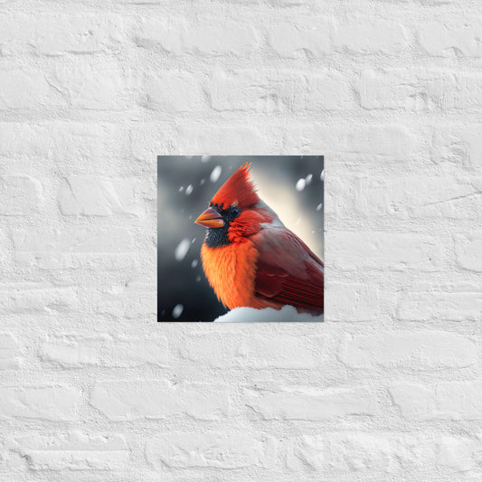 Winter Cardinal Premium Print