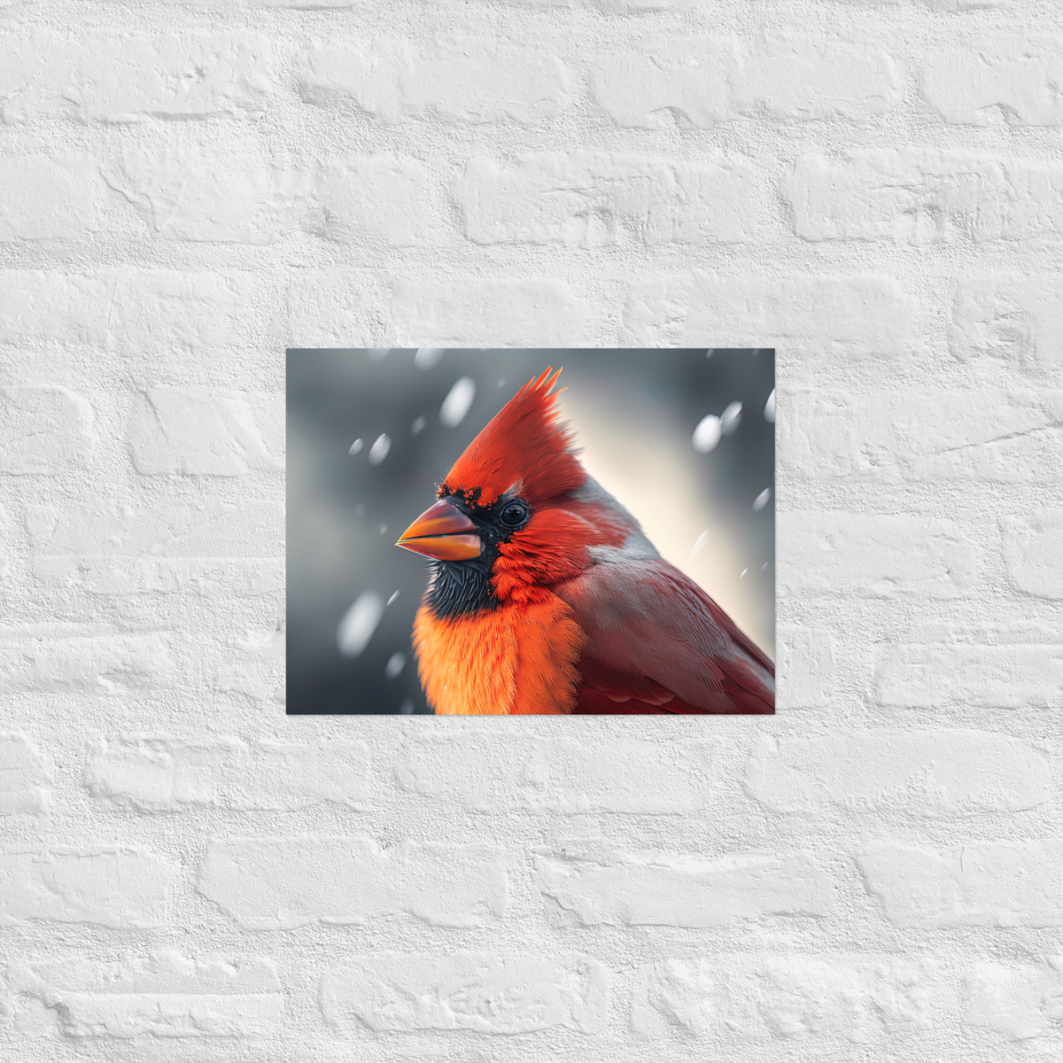 Winter Cardinal Premium Print