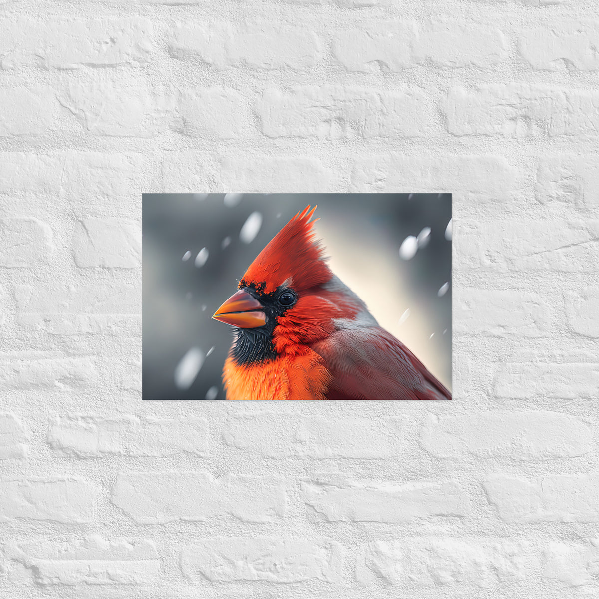 Winter Cardinal Premium Print