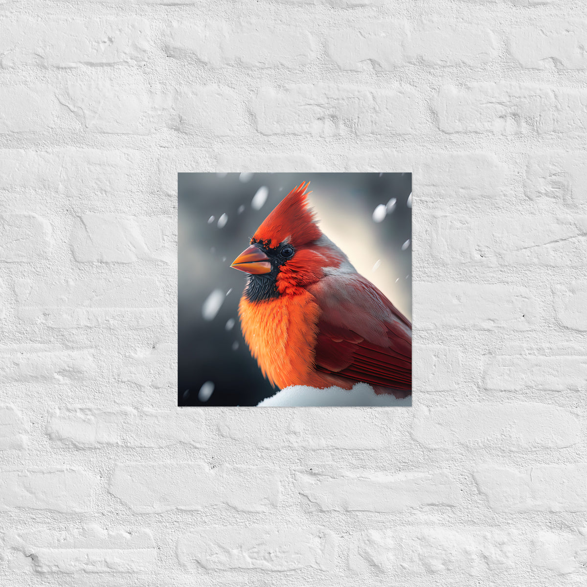 Winter Cardinal Premium Print