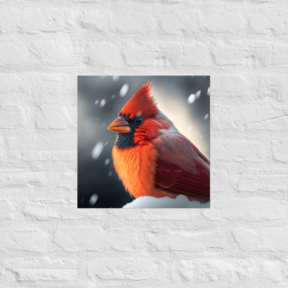 Winter Cardinal Premium Print