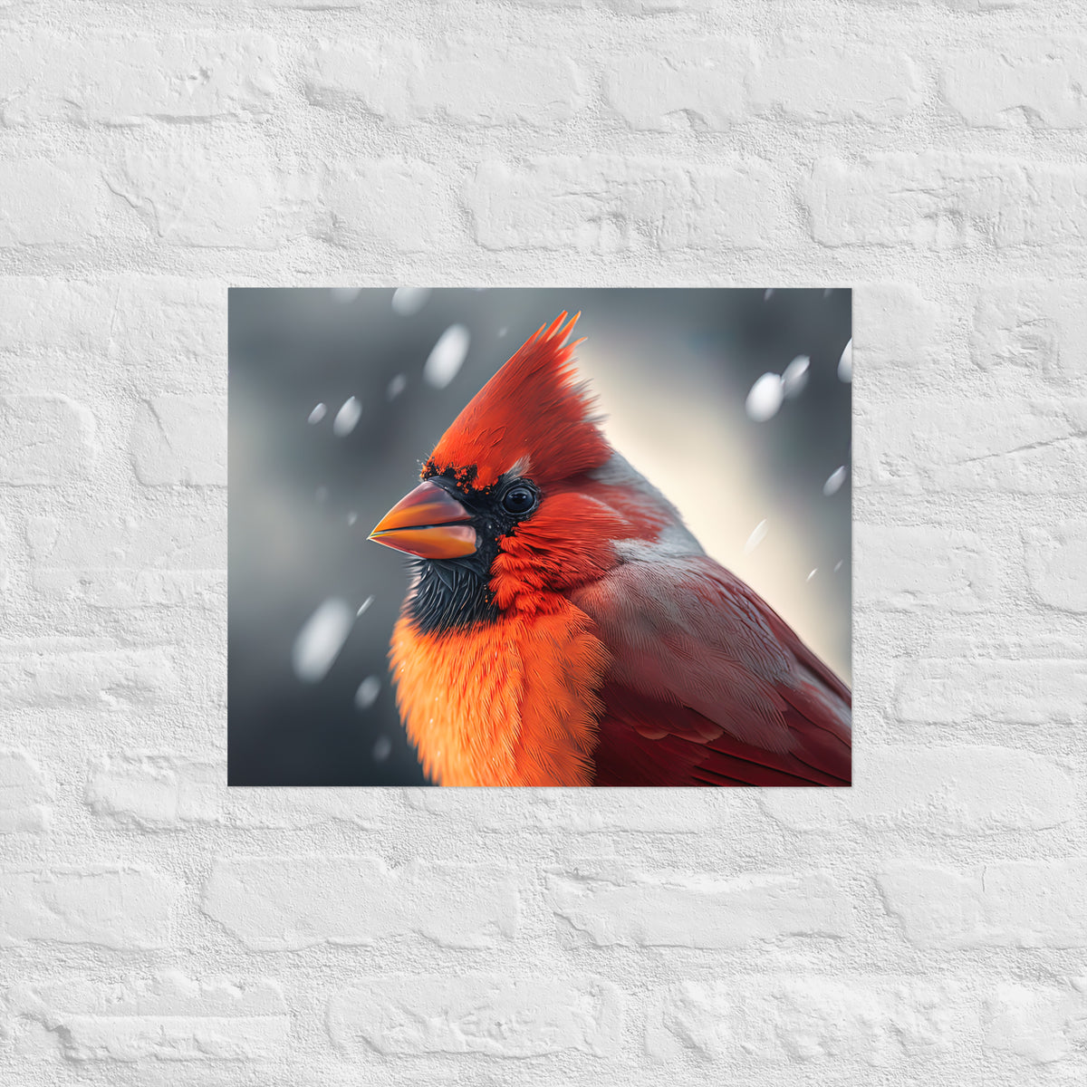 Winter Cardinal Premium Print
