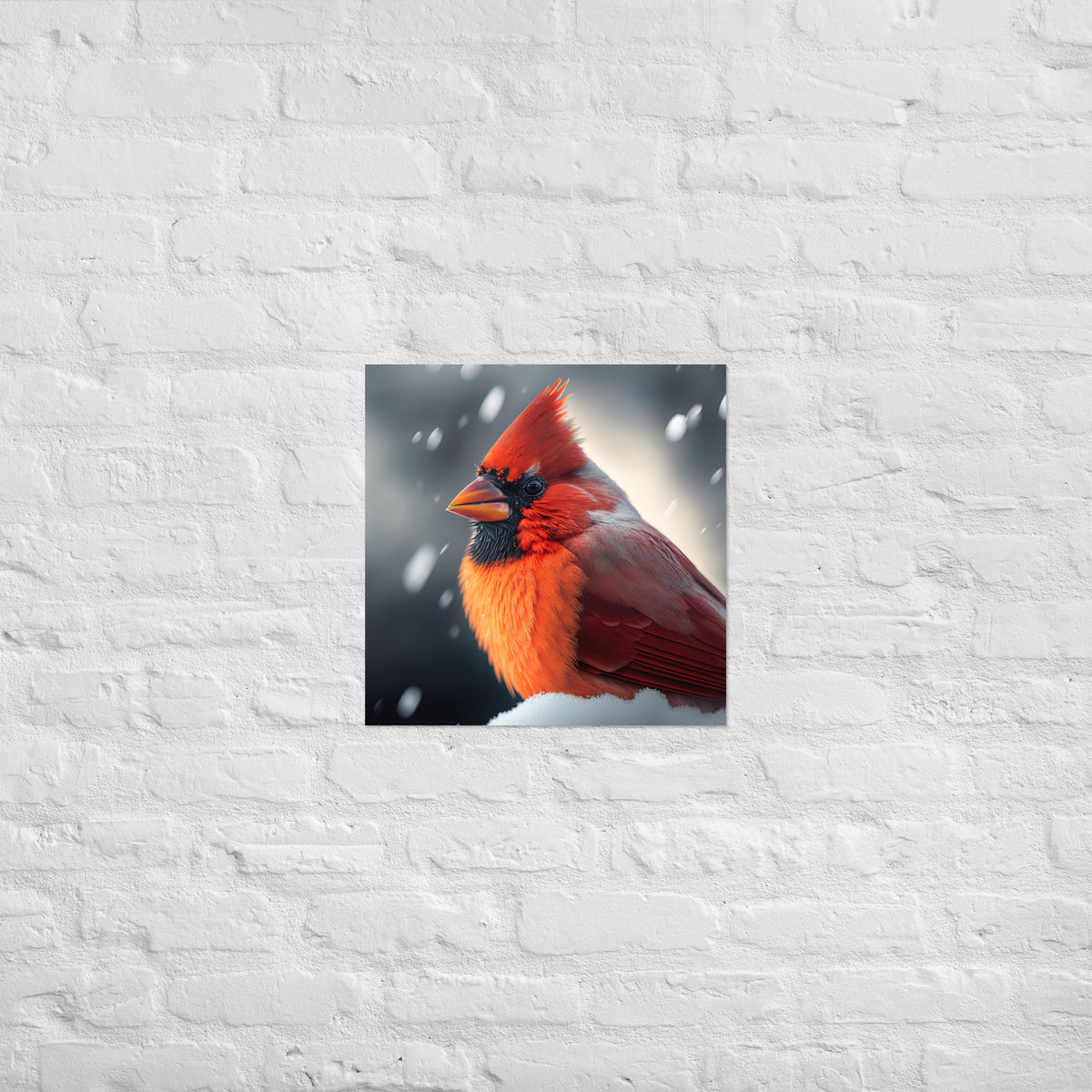 Winter Cardinal Premium Print