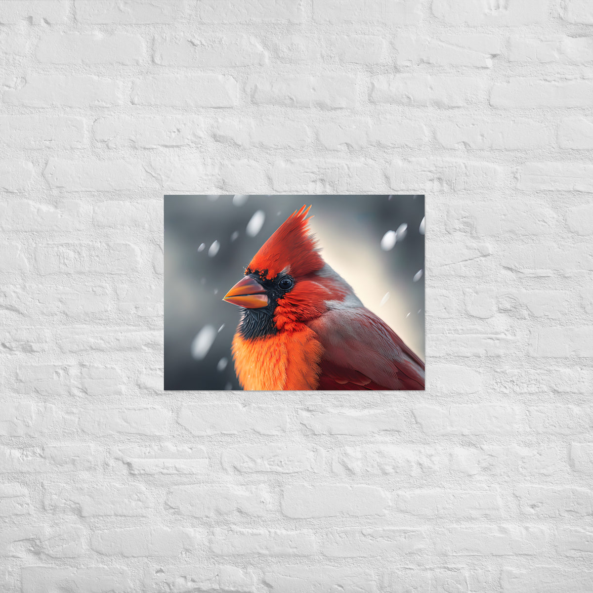 Winter Cardinal Premium Print