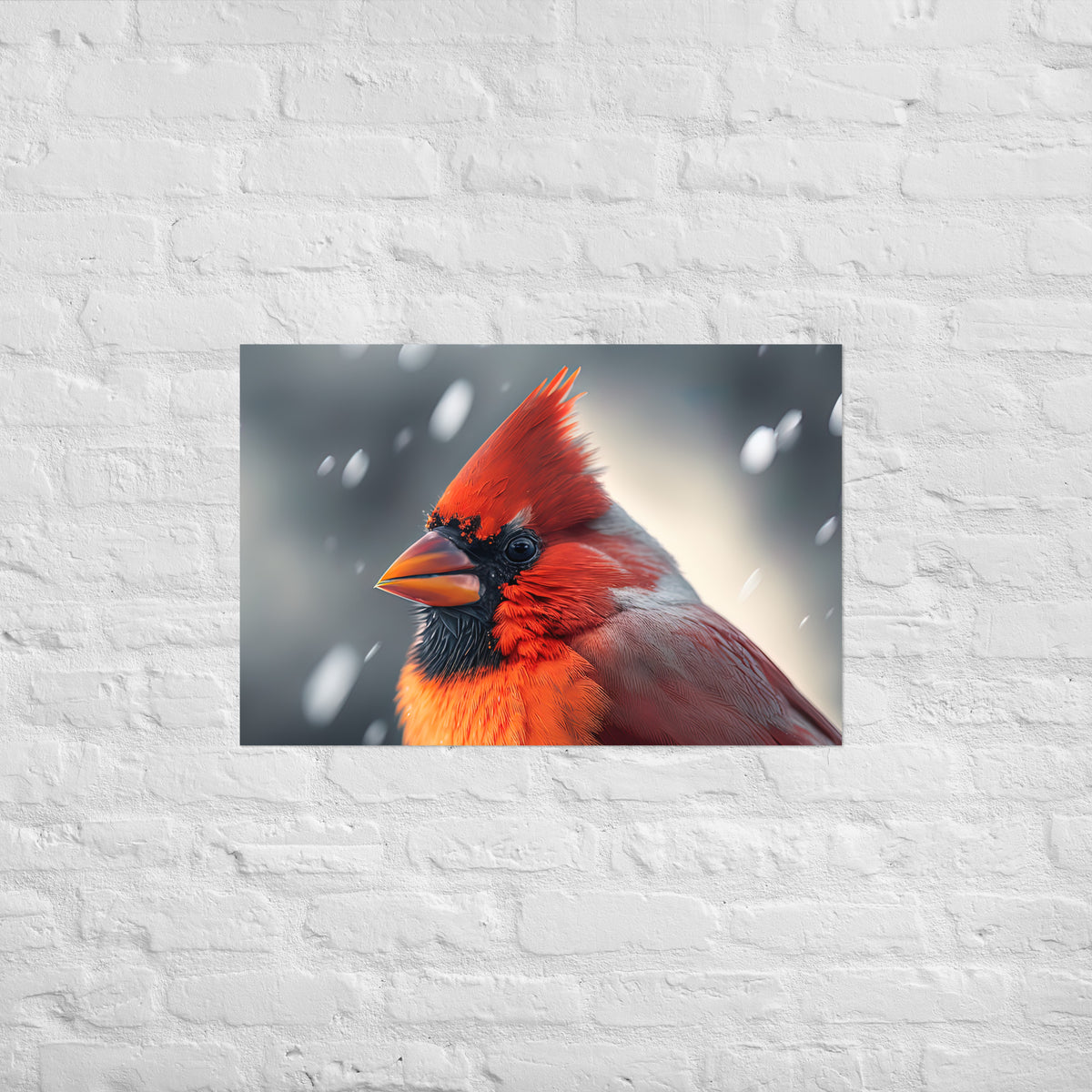 Winter Cardinal Premium Print