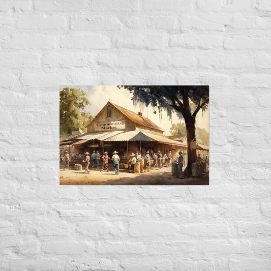 Community Market Premium Art Print