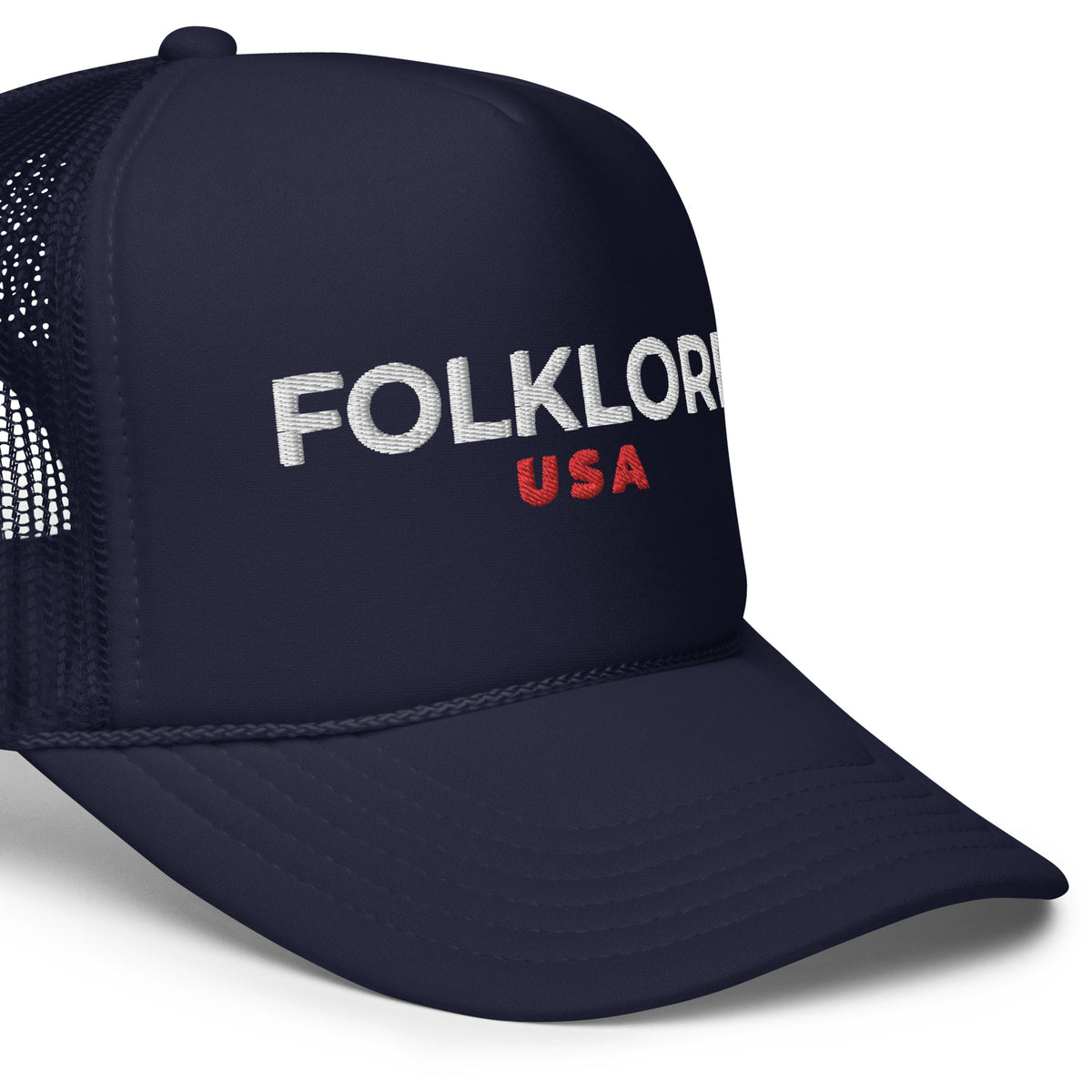 Folklore Foam Trucker Hat (White Text)