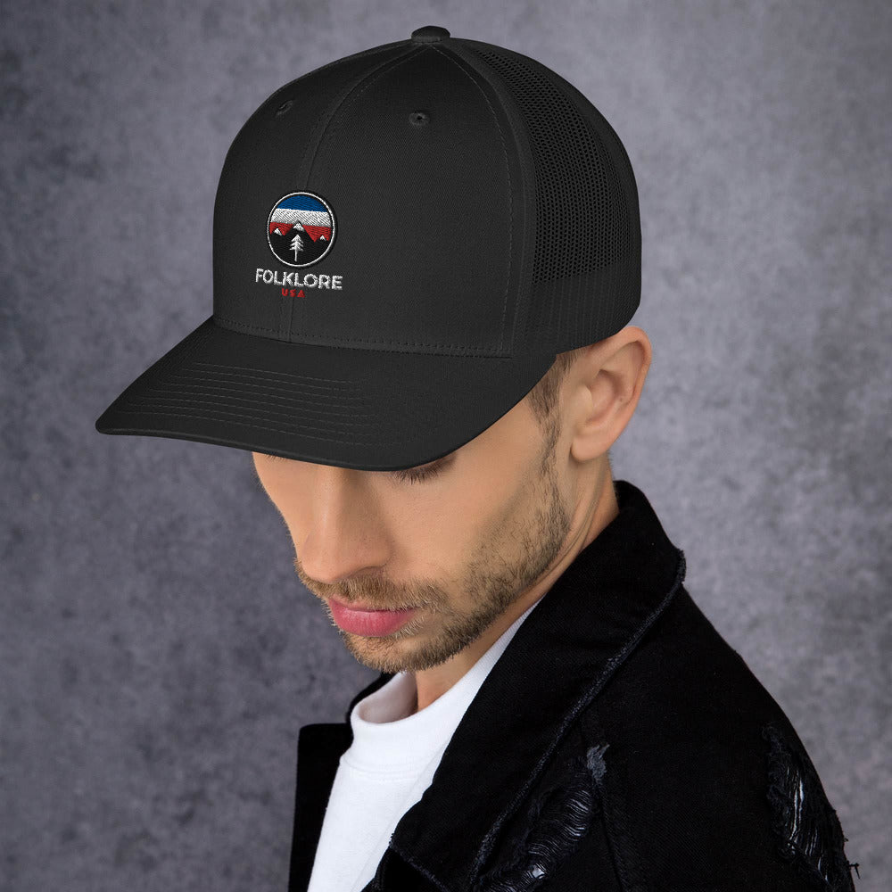 Folklore USA Camp Life Red White & Blue Trucker Cap