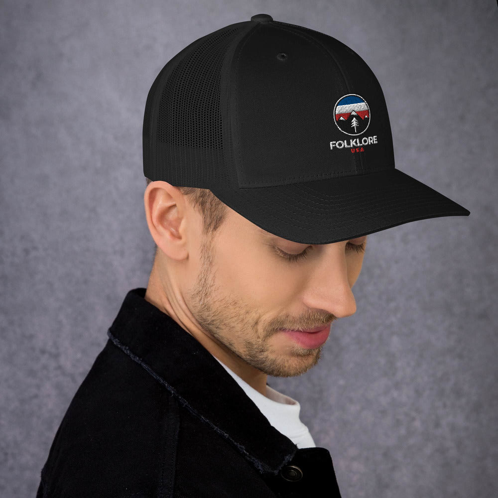 Folklore USA Camp Life Red White & Blue Trucker Cap
