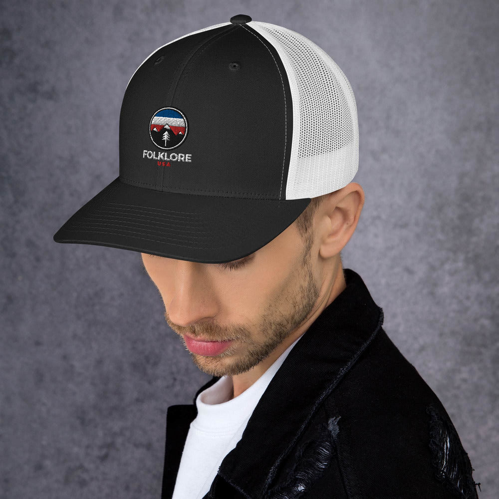 Folklore USA Camp Life Red White & Blue Trucker Cap