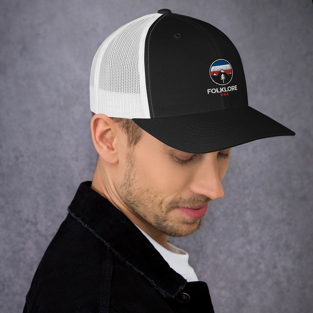 Folklore USA Camp Life Red White & Blue Trucker Cap