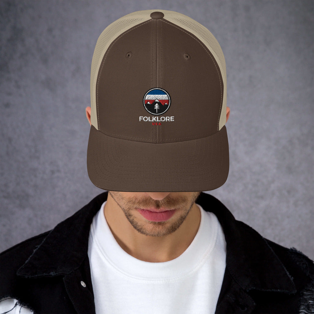 Folklore USA Camp Life Red White & Blue Trucker Cap