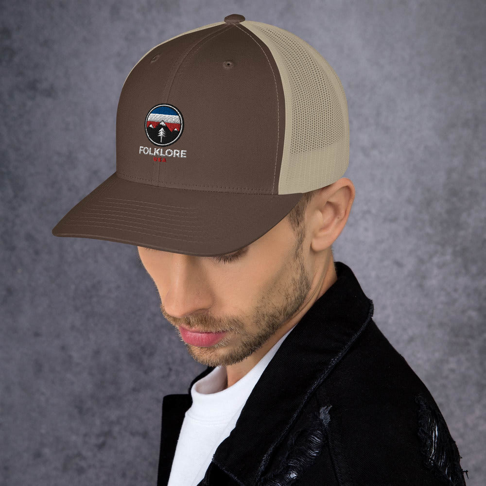 Folklore USA Camp Life Red White & Blue Trucker Cap