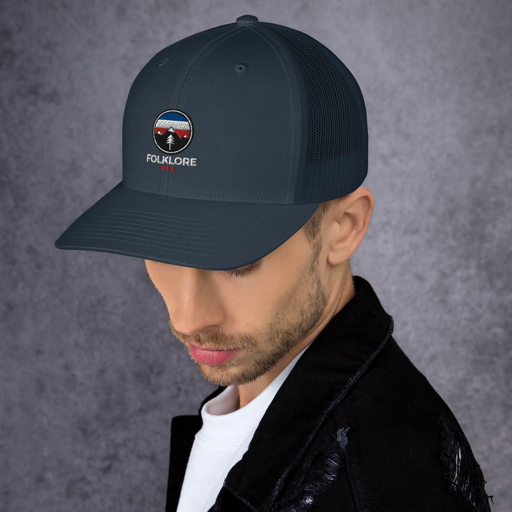 Folklore USA Camp Life Red White & Blue Trucker Cap