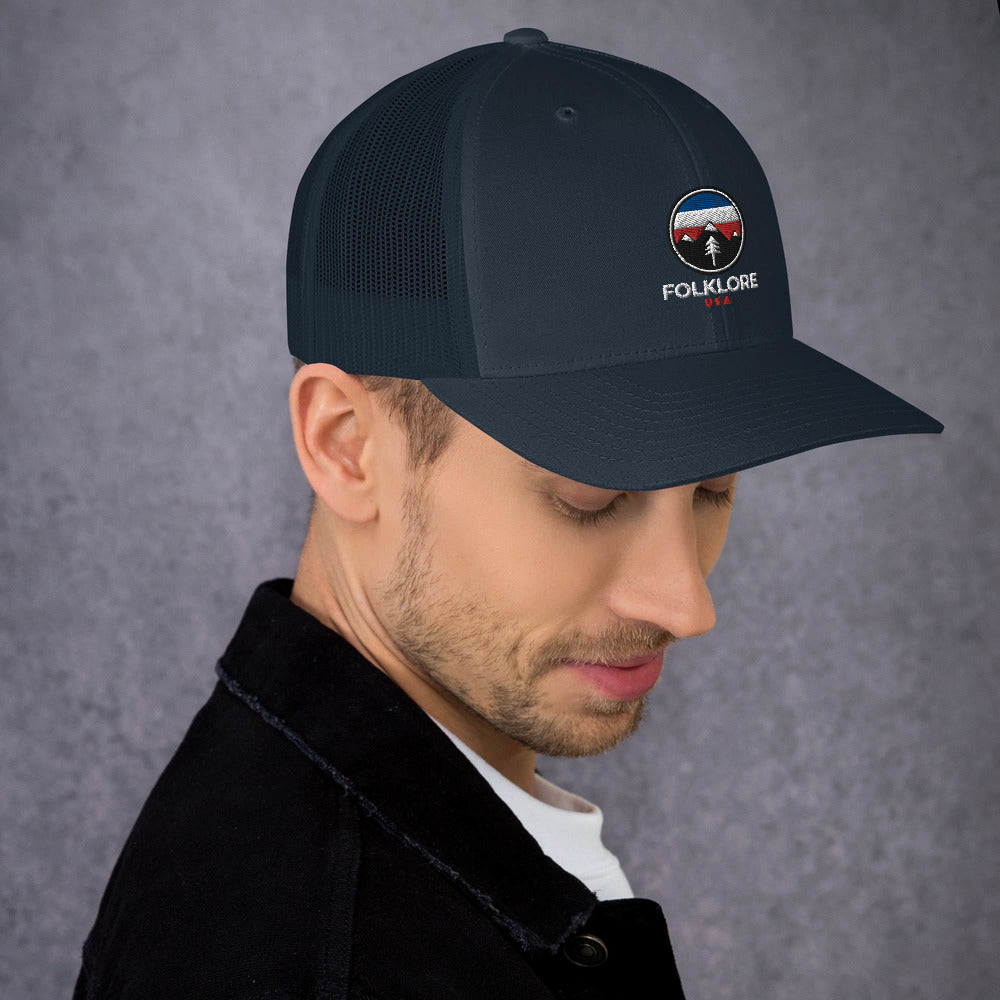 Folklore USA Camp Life Red White & Blue Trucker Cap