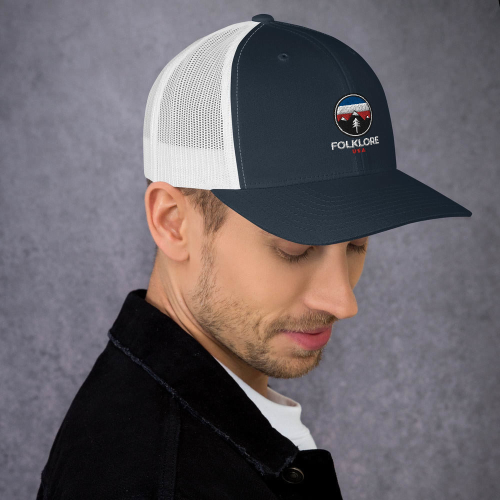 Folklore USA Camp Life Red White & Blue Trucker Cap