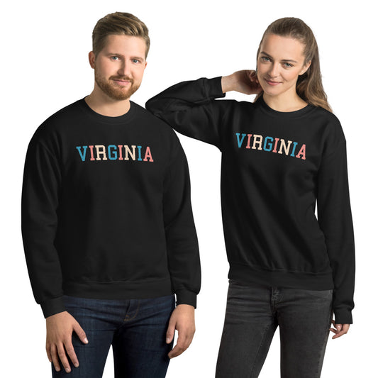 Virginia Campus Unisex Sweatshirt (RWB Pastel)
