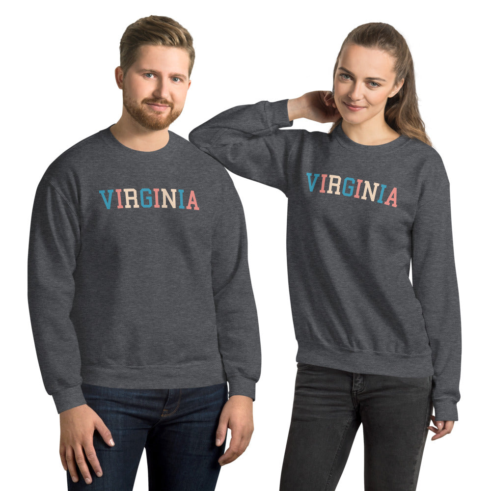 Virginia Campus Unisex Sweatshirt (RWB Pastel)