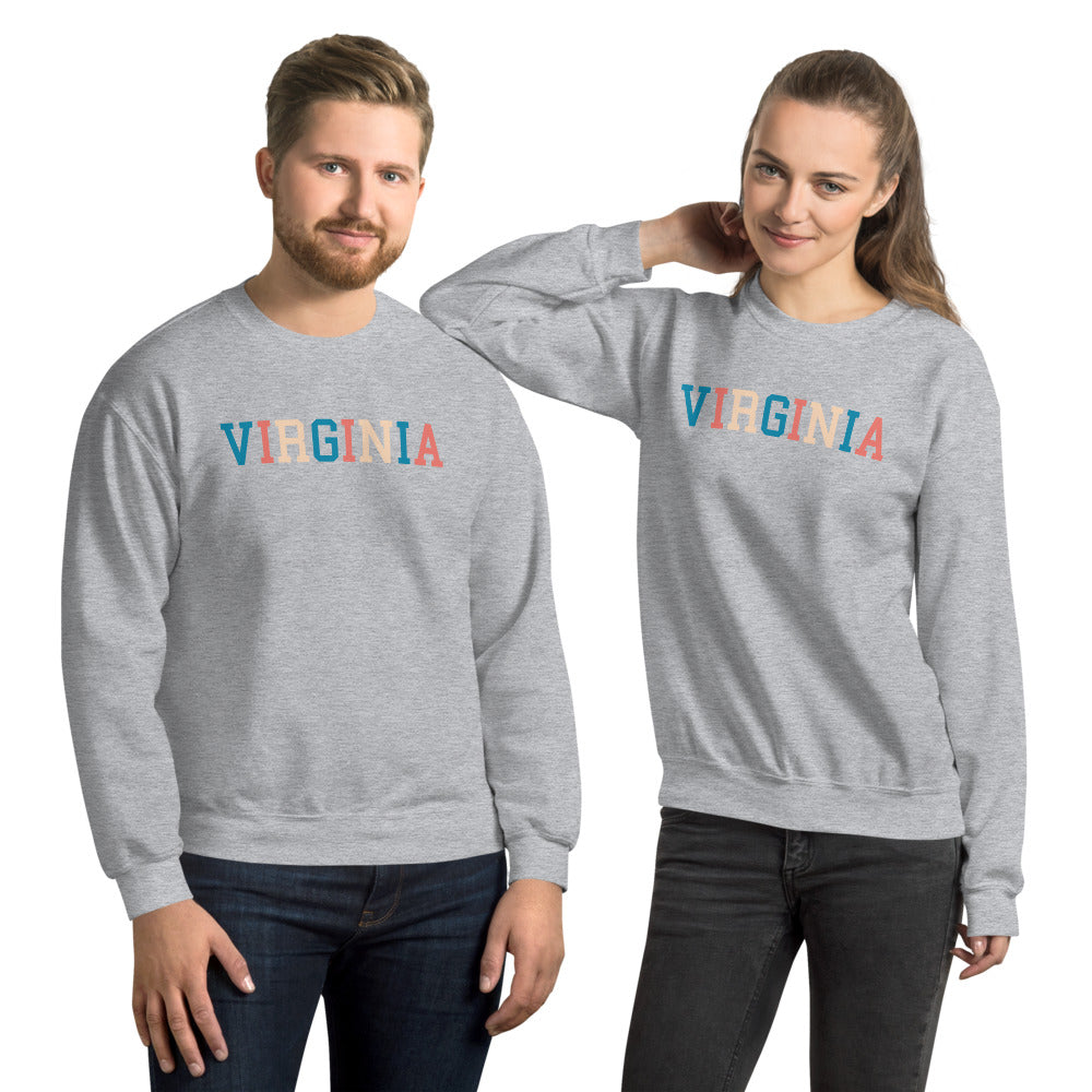 Virginia Campus Unisex Sweatshirt (RWB Pastel)