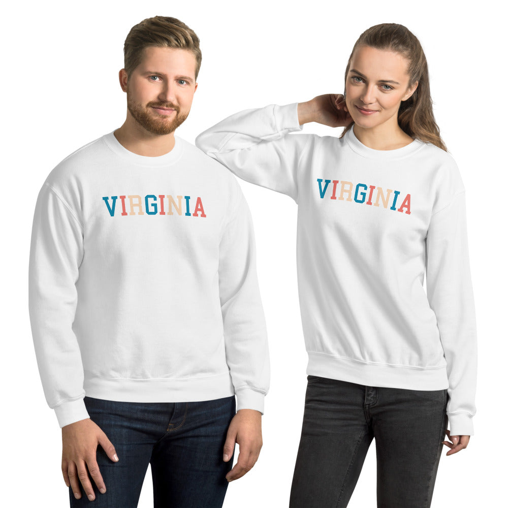 Virginia Campus Unisex Sweatshirt (RWB Pastel)