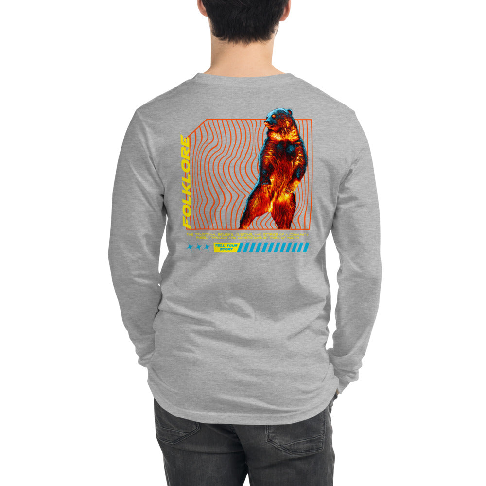 Streetwear Bear Unisex Dark Long Sleeve Tee