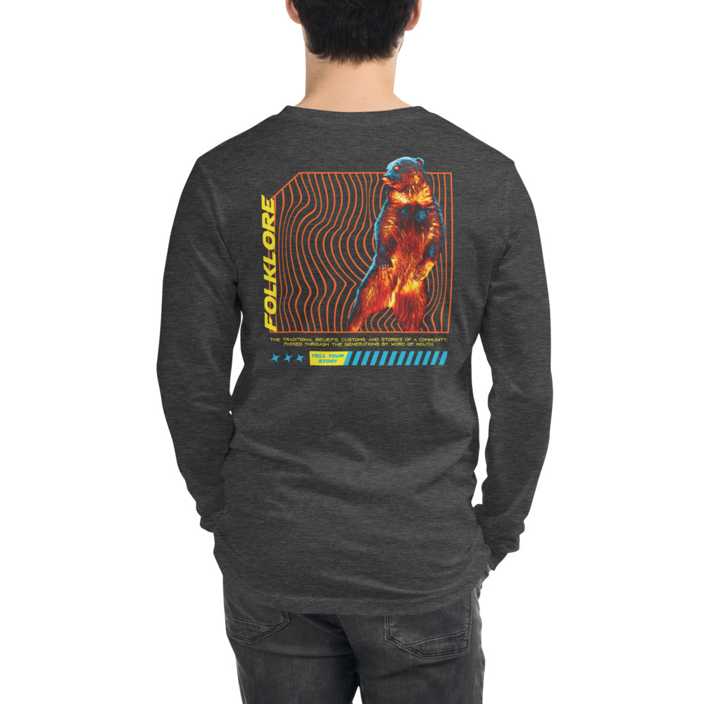Streetwear Bear Unisex Dark Long Sleeve Tee