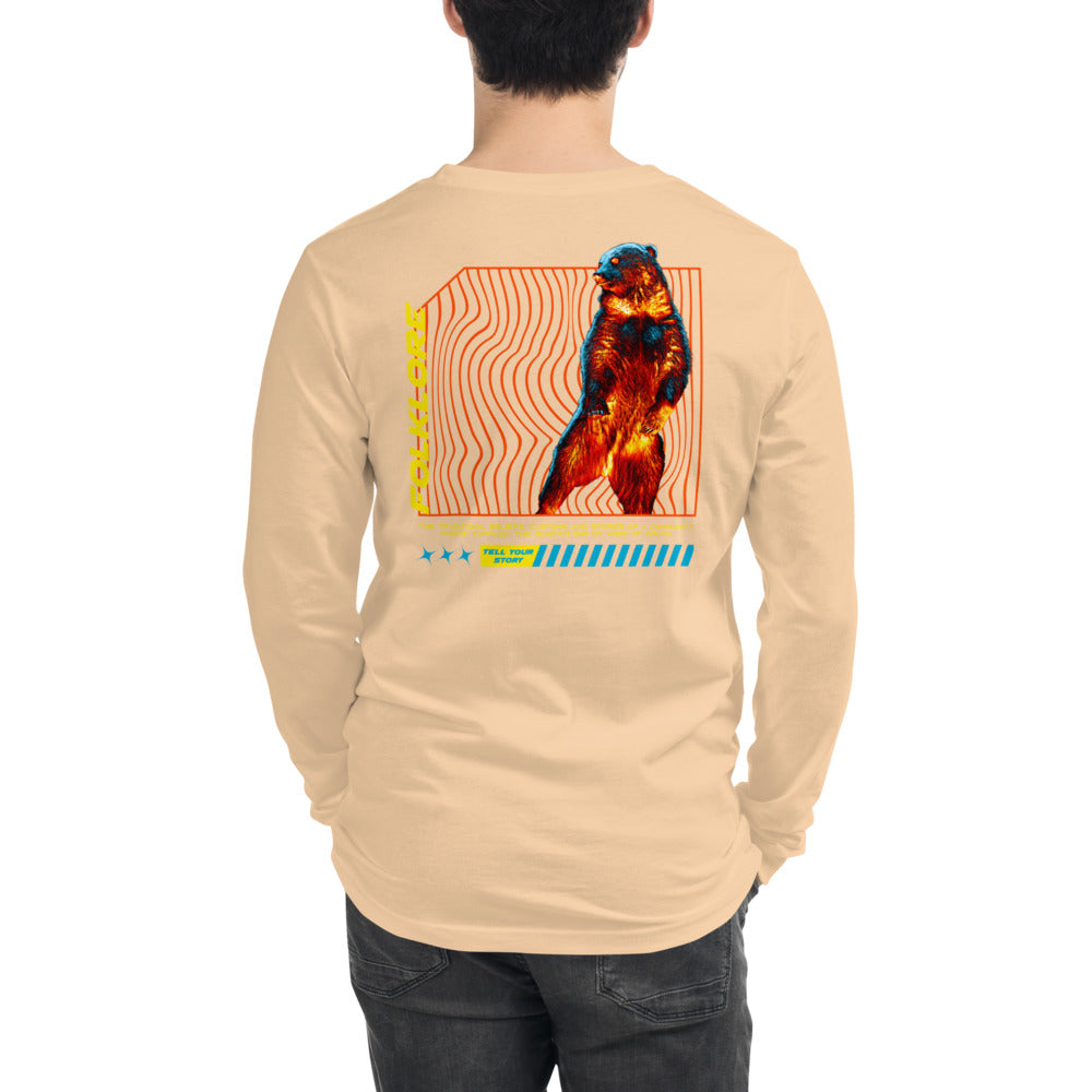 Streetwear Bear Unisex Dark Long Sleeve Tee