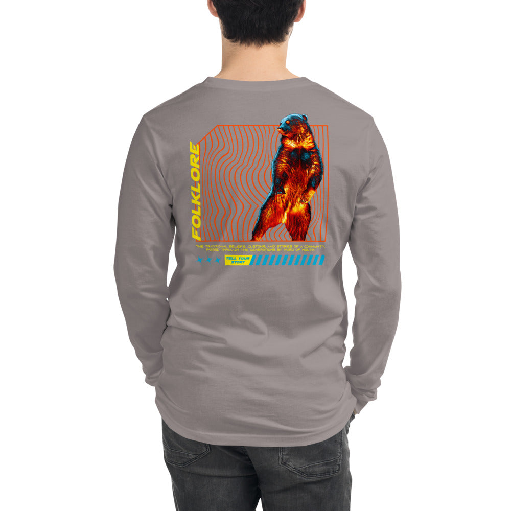 Streetwear Bear Unisex Dark Long Sleeve Tee