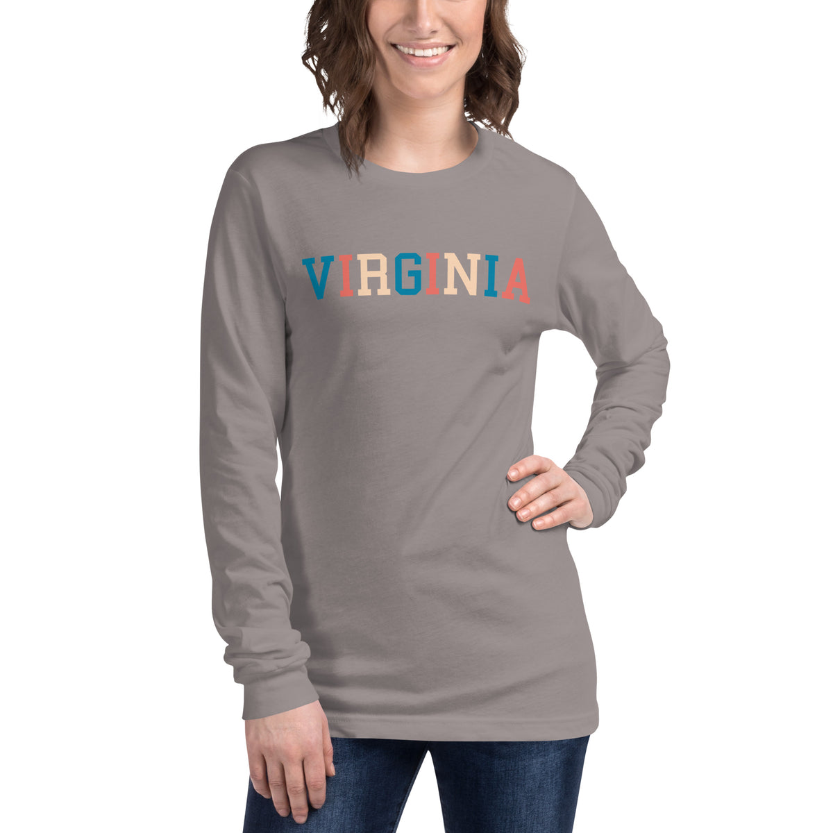 Virginia Campus Unisex Long Sleeve Tee (RWB Pastel)