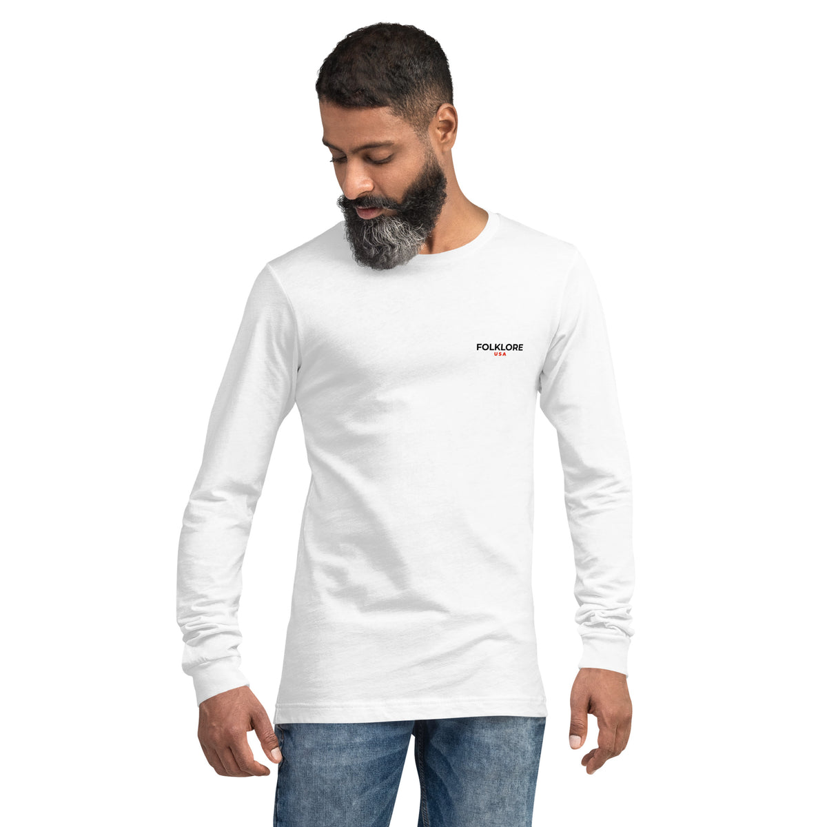 Flagship American Long Sleeve Tee (White)