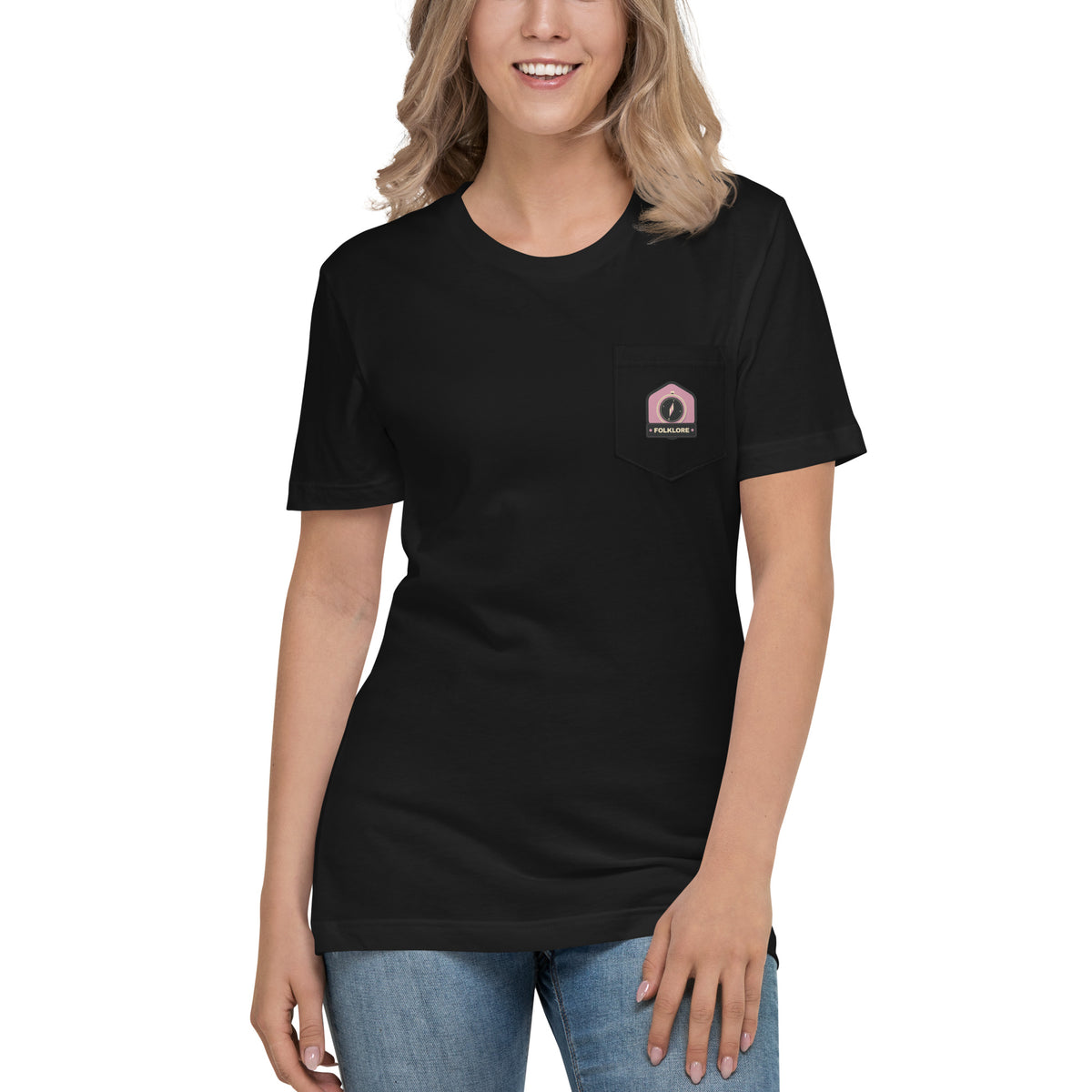 Outdoor Adventure Unisex Pocket Tee (Pink Mountains)