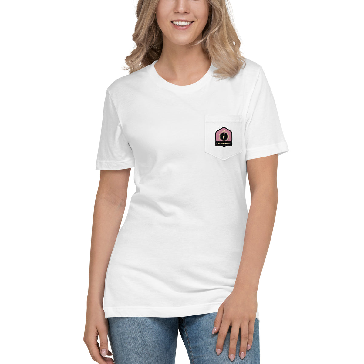 Outdoor Adventure Unisex Pocket Tee (Pink Mountains)